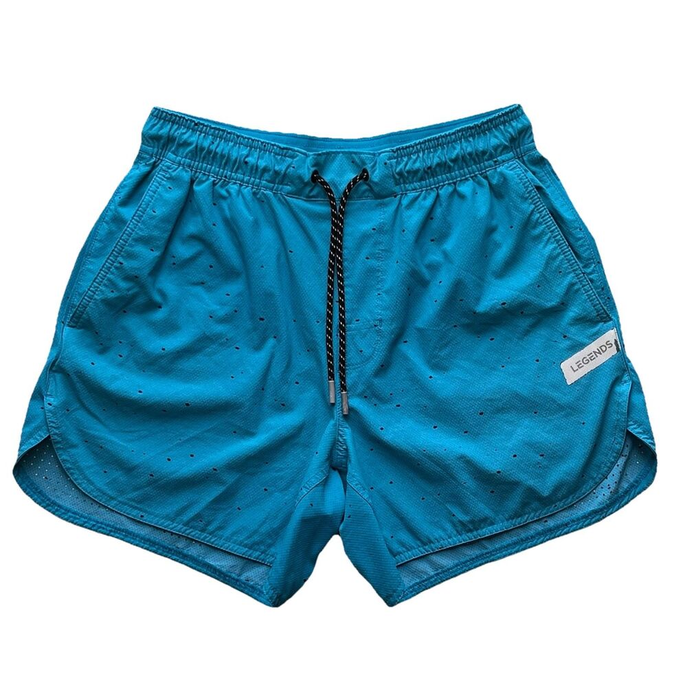 Legends Luka Shorts Unlined Stretch Lightweight 5” Training Workout Mens S Blue